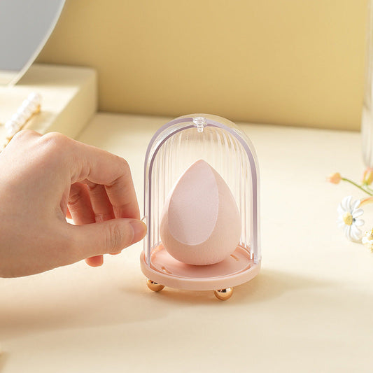 Birdcage Cosmetic Storage Box Beauty Egg Transparent Dustproof Makeup Sponge Organizer Minimalist Creative Home Office