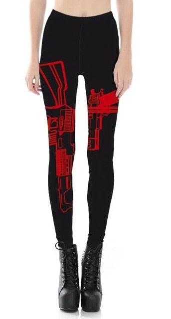 American Flag Print Women fitness legging S To 4xL Black Red Goemetric Print Plus Size Pants 4 Patterns